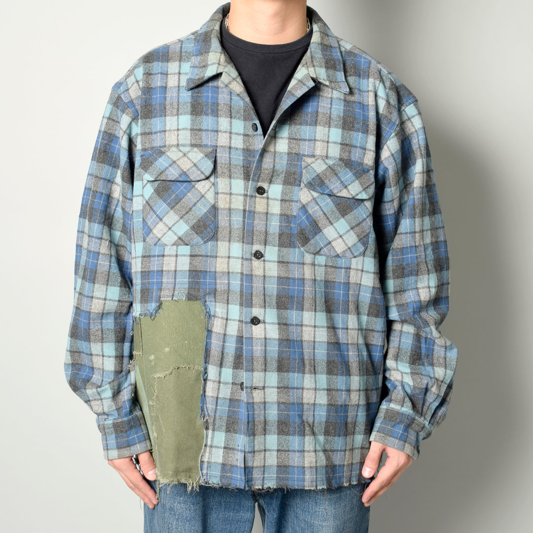 MINT UPCYCLED  Rebuild Wool Check Shirts