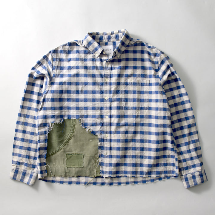 MINT UPCYCLED  Rebuild 90s~Button Down Check Shirts