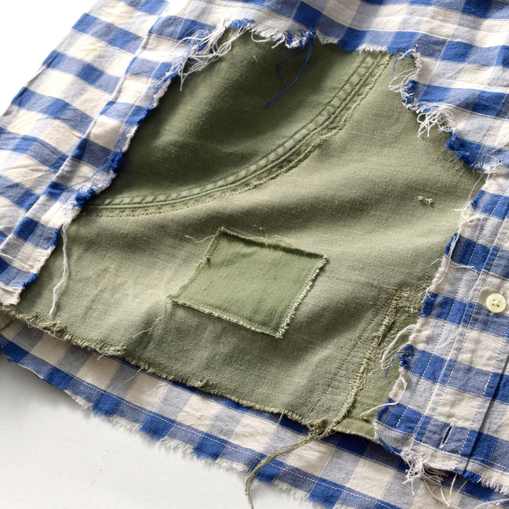 MINT UPCYCLED  Rebuild 90s~Button Down Check Shirts