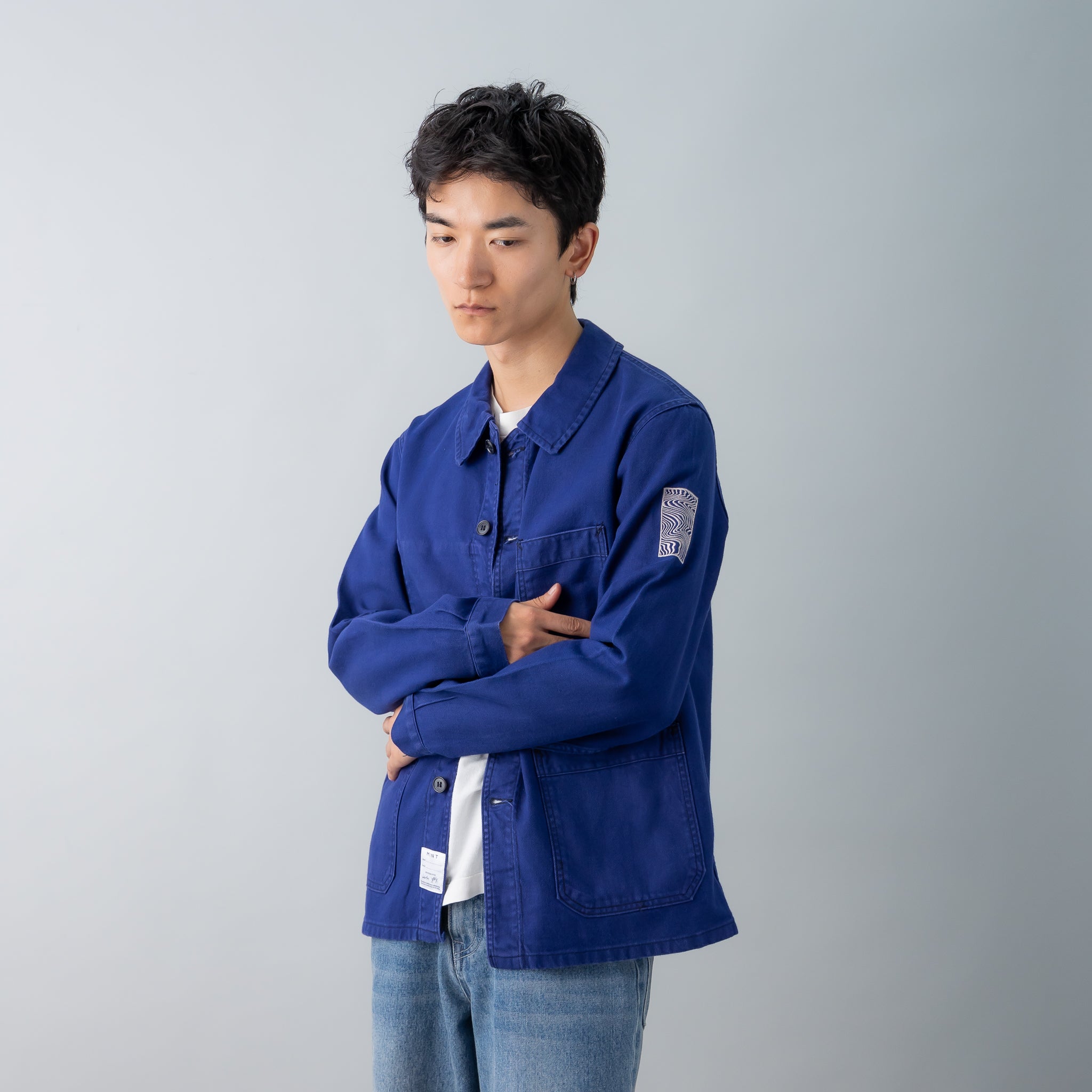 ジャケット・アウター 60s-70s French Cotton Twill Work Jacket DEADSTOCK】60's-70's 