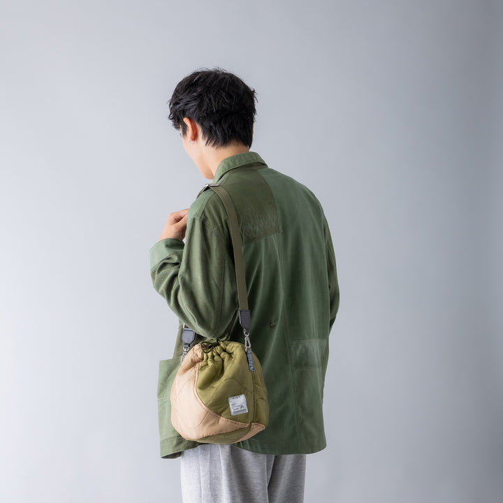 Two Tone Military Liner Remake Bag / Upcycle #5