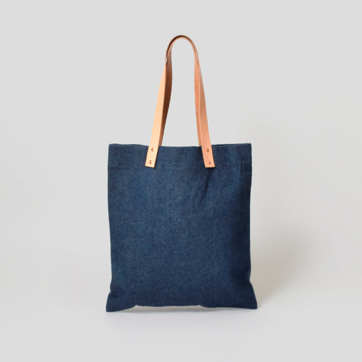 HANDY グラフィックプリント ヴィンテージデニム トートバッグ / MINT Upcycled