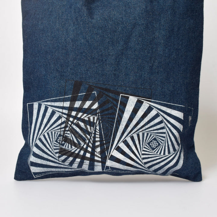 HANDY グラフィックプリント ヴィンテージデニム トートバッグ / MINT Upcycled