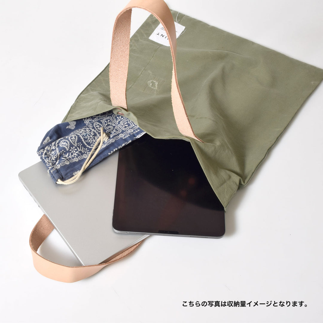 HANDY モーションロゴ ミリタリー トートバッグ / MINT Upcycled