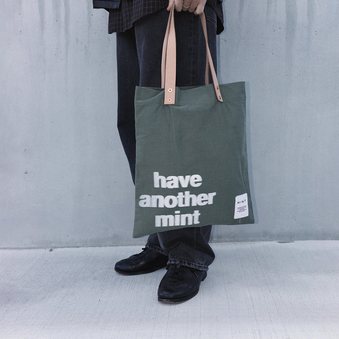 HANDY モーショングラフィック ミリタリー トートバッグ / MINT Upcycled