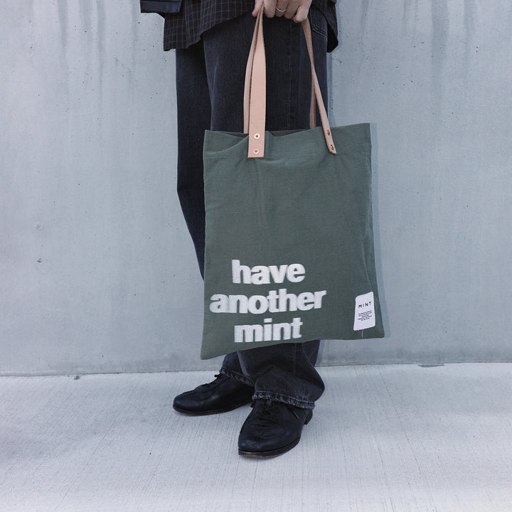 HANDY モーショングラフィック ミリタリー トートバッグ / MINT Upcycled