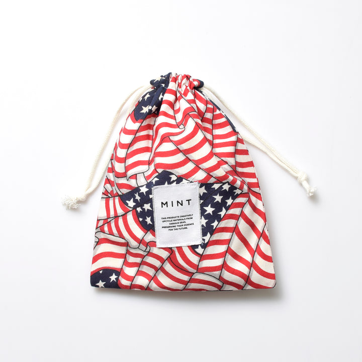 ヴィンテージバンダナ 巾着ポーチ Lサイズ（総柄） / MINT Upcycled