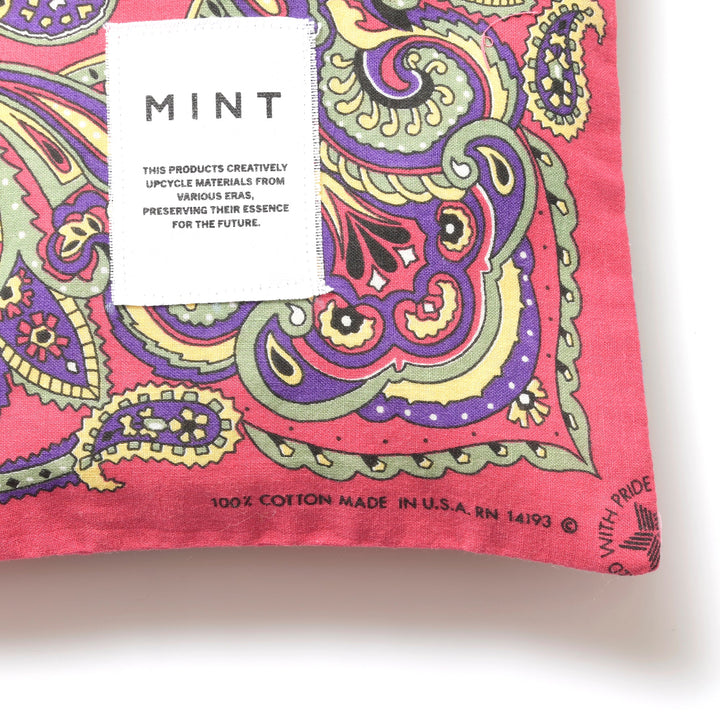 ヴィンテージバンダナ 巾着ポーチ Lサイズ（総柄） / MINT Upcycled