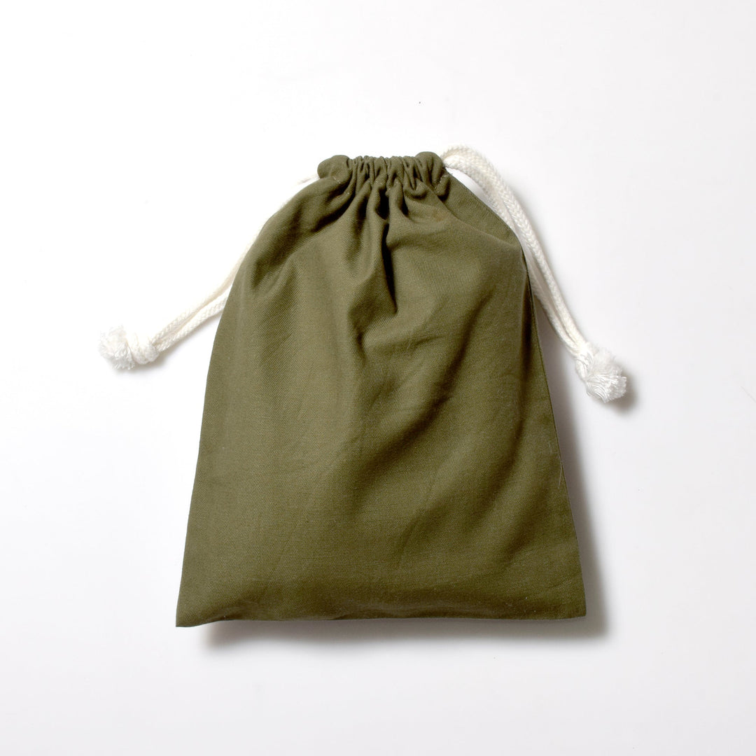 モーションロゴ ミリタリー / 巾着ポーチ / MINT Upcycled