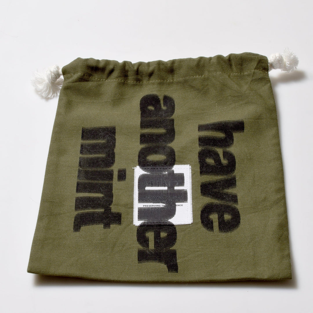 モーションロゴ ミリタリー / 巾着ポーチ / MINT Upcycled
