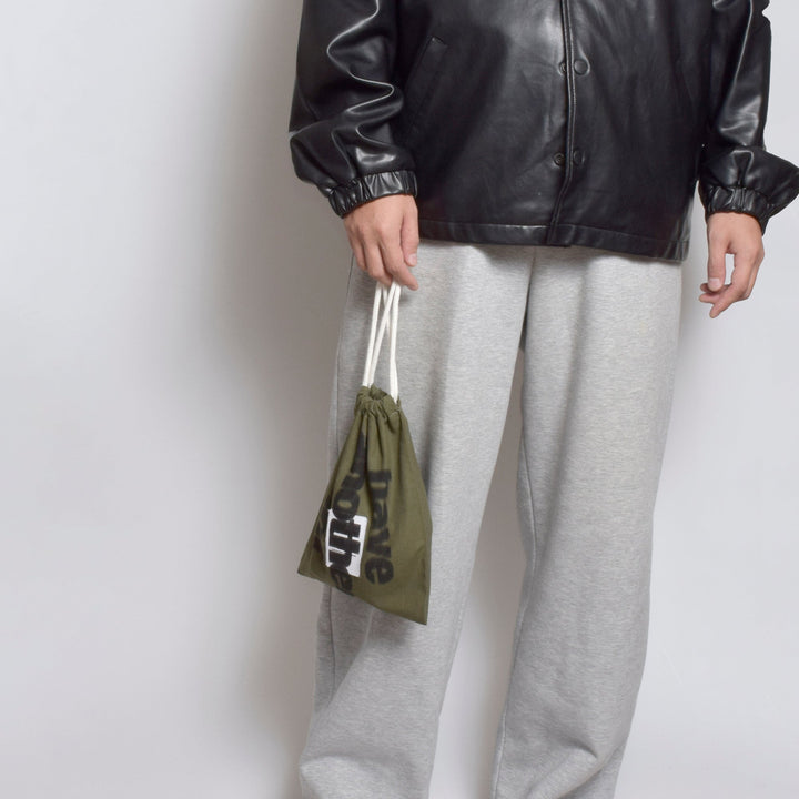 モーションロゴ ミリタリー / 巾着ポーチ / MINT Upcycled