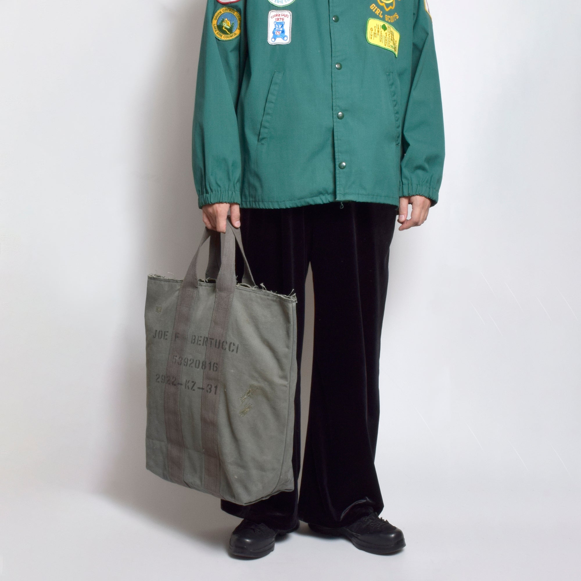 【1点物】オイルドコットン　ラージトート　ツールバッグ　ミリタリー　USN 1点物】オイルドコットン ラージトート ツールバッグ ミリタリー USN 1