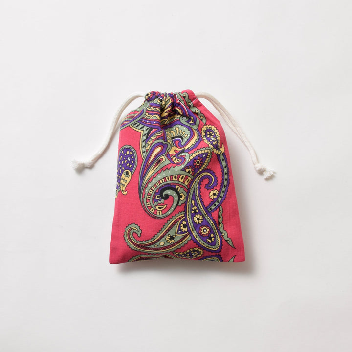 ヴィンテージバンダナ 巾着ポーチ Sサイズ（総柄） / MINT Upcycled