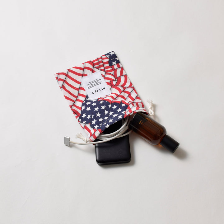 ヴィンテージバンダナ 巾着ポーチ Sサイズ（総柄） / MINT Upcycled