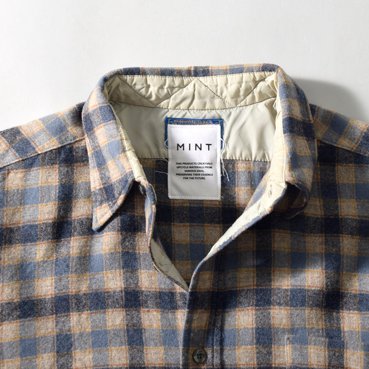 MINT UPCYCLED  Rebuild 70s~ Wool Check Shirts