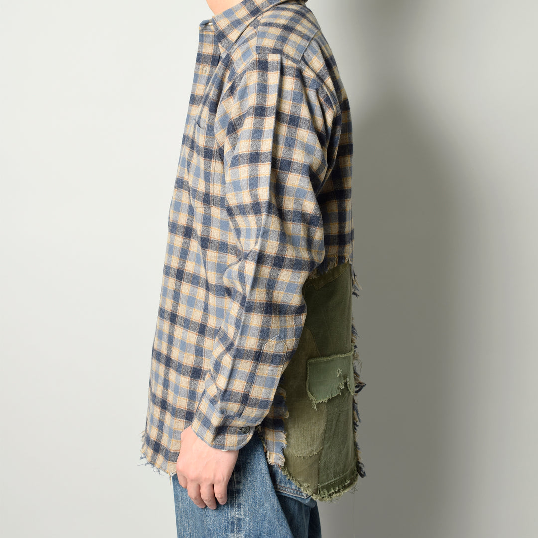 MINT UPCYCLED  Rebuild 70s~ Wool Check Shirts