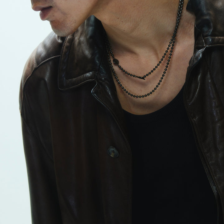 MINT KURO シルバー925 ボールチェーン ネックレス