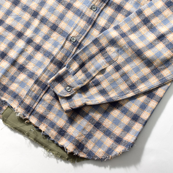 MINT UPCYCLED  Rebuild 70s~ Wool Check Shirts